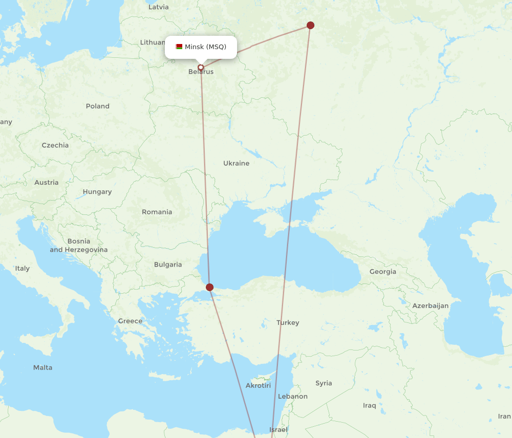 HRG-MSQ flight routes