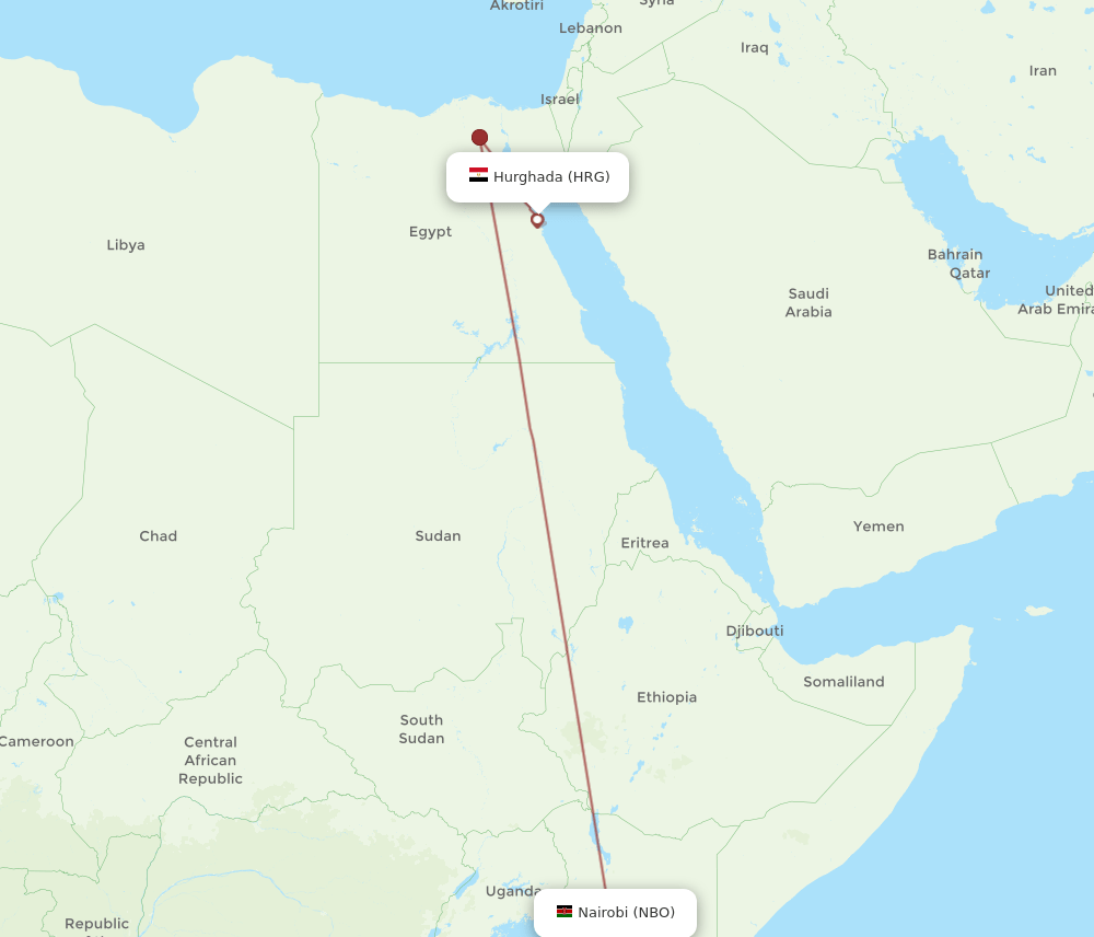 HRG-NBO flight routes