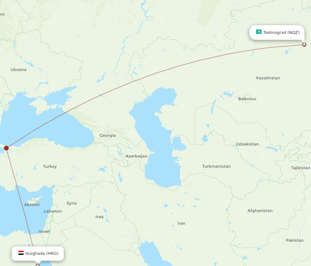 HRG-NQZ flight routes