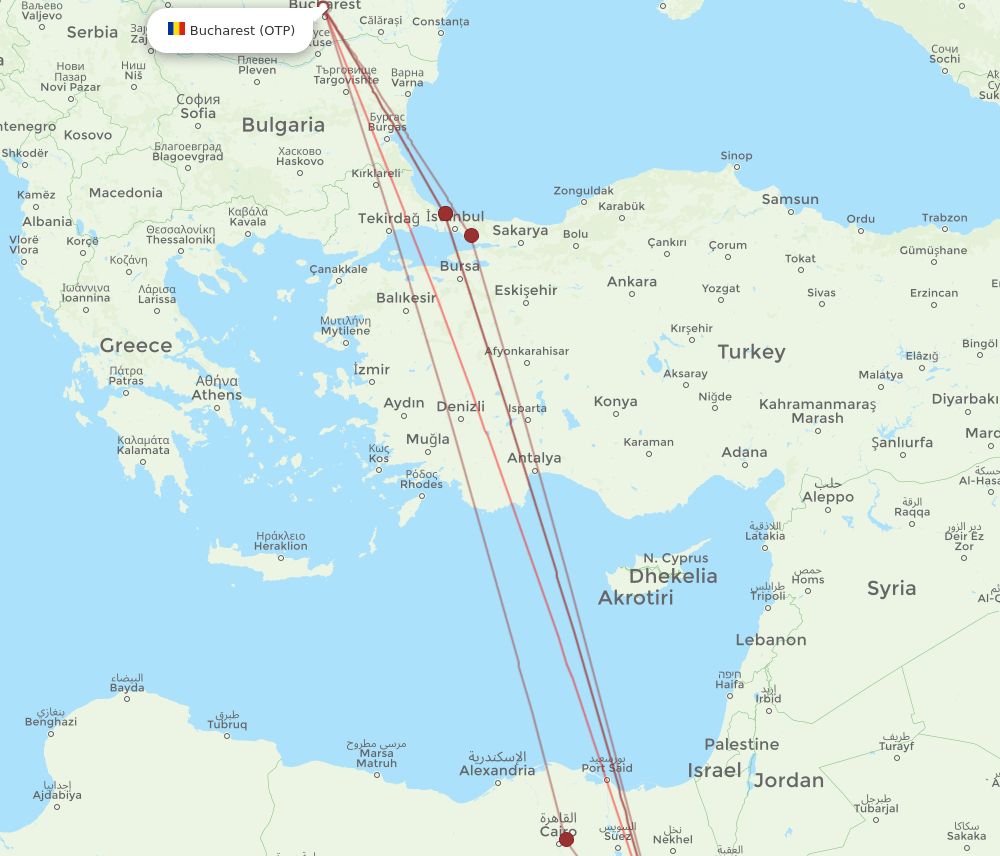 HRG-OTP flight routes