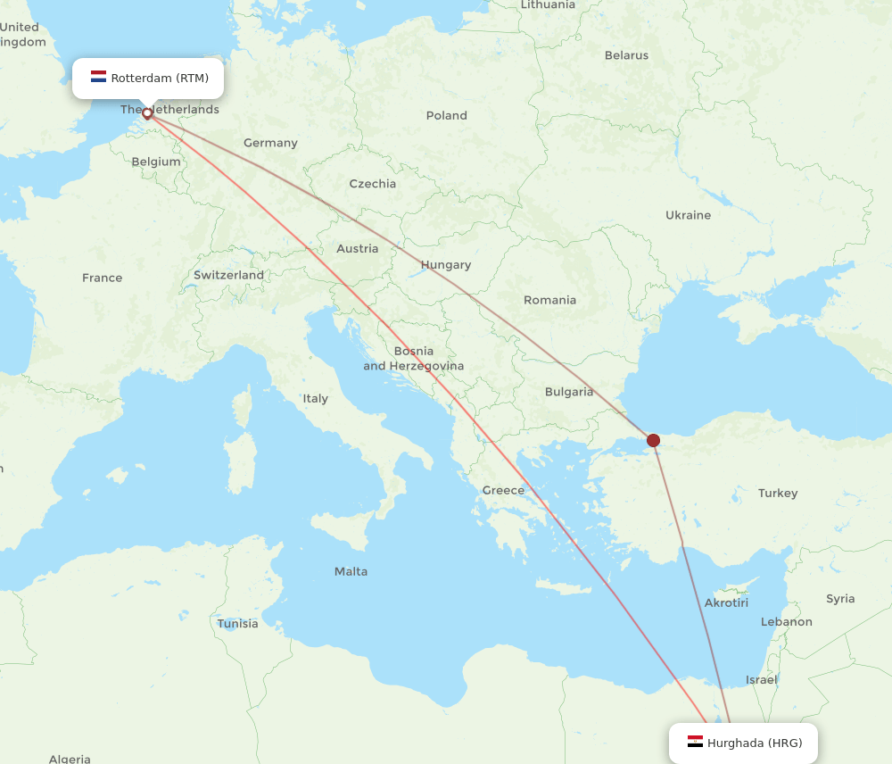 HRG-RTM flight routes