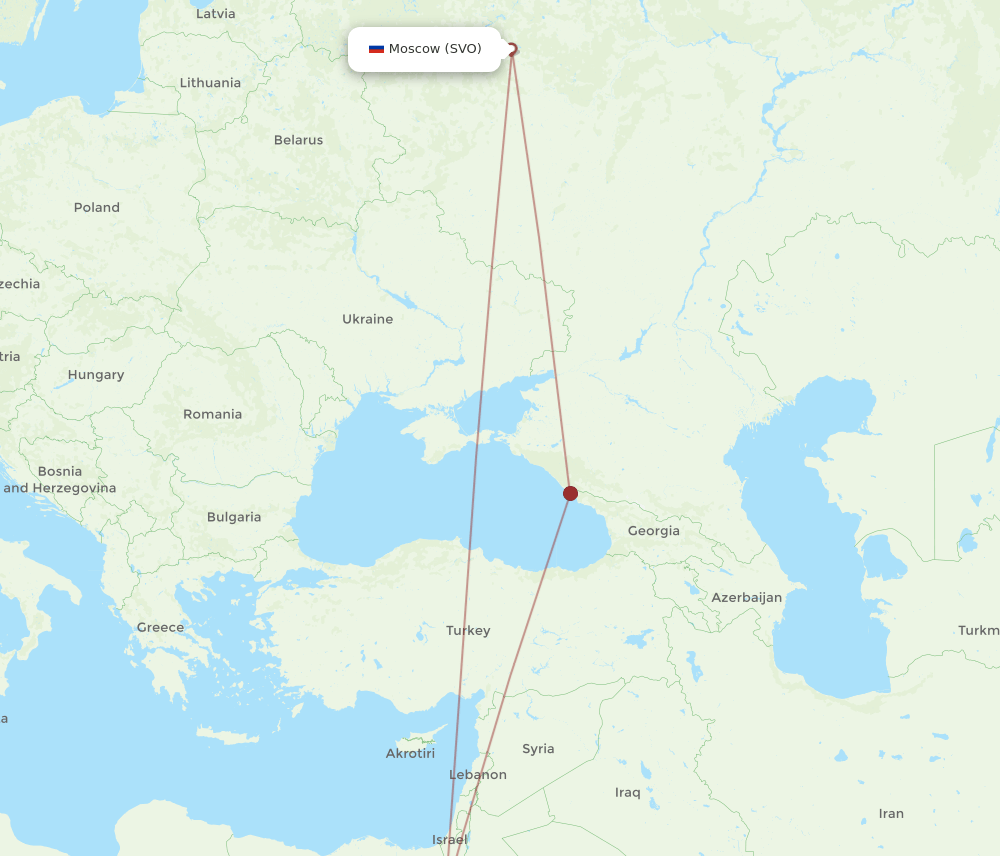 HRG to SVO flights and routes map