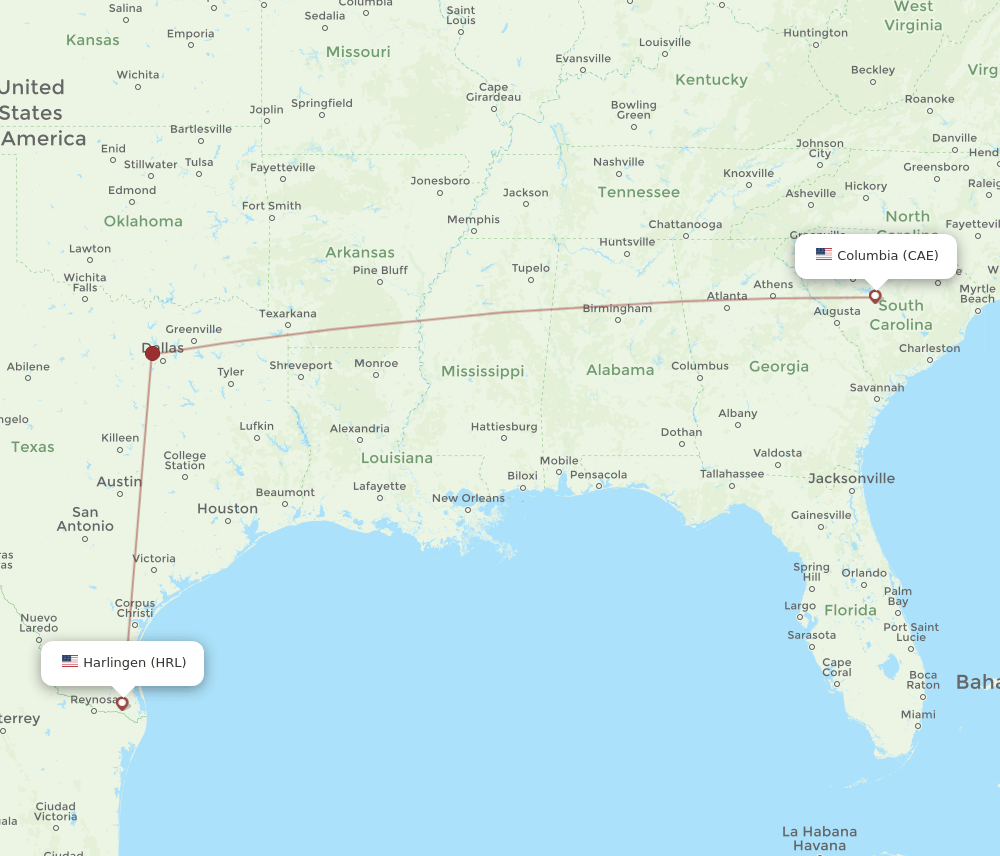 HRL-CAE flight routes