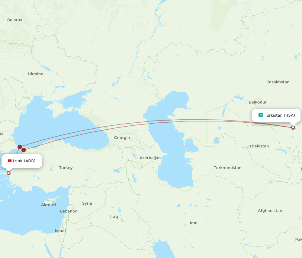 HSA-ADB flight routes