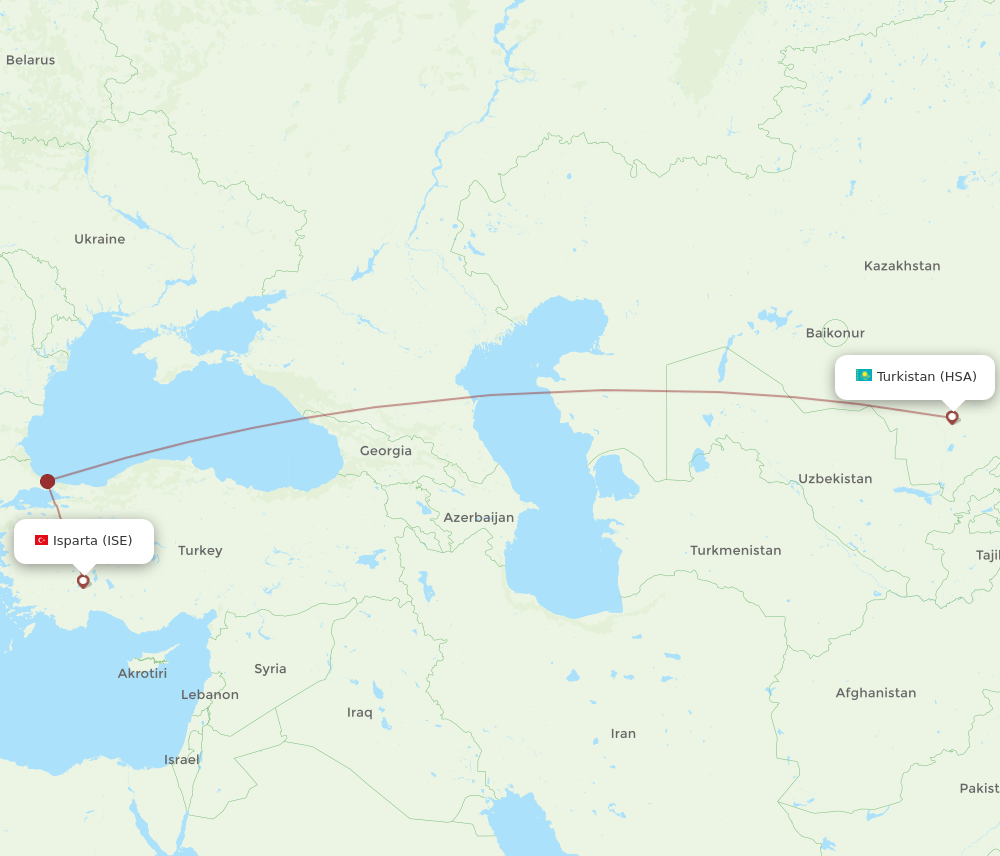 HSA-ISE flight routes