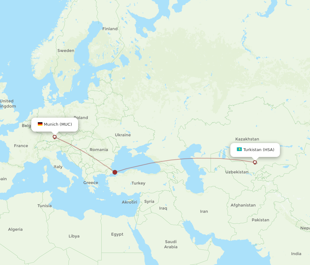 HSA-MUC flight routes