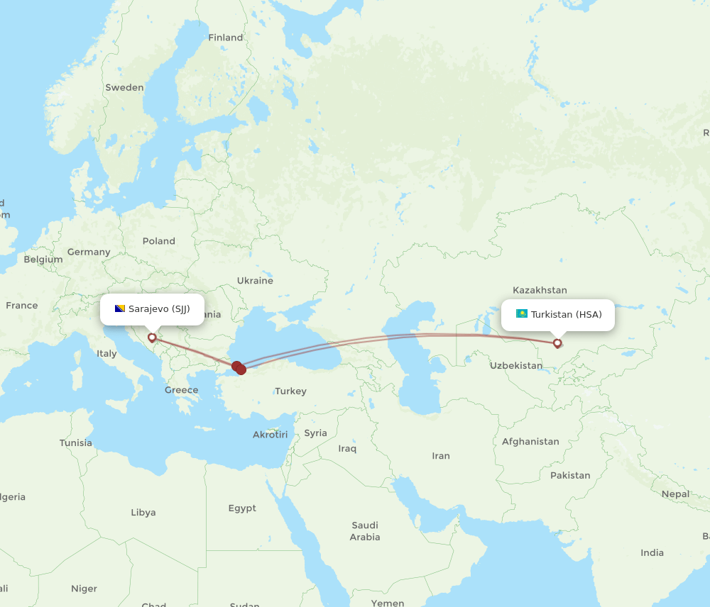 HSA-SJJ flight routes