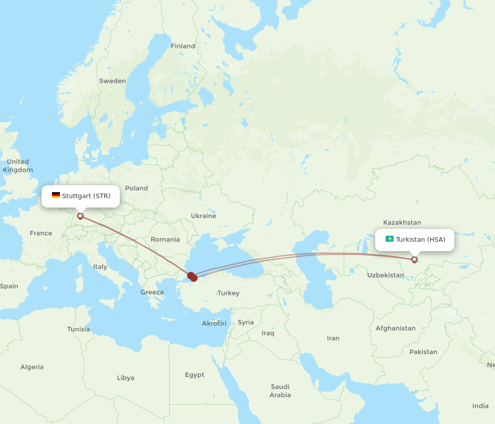 HSA to STR flights and routes map