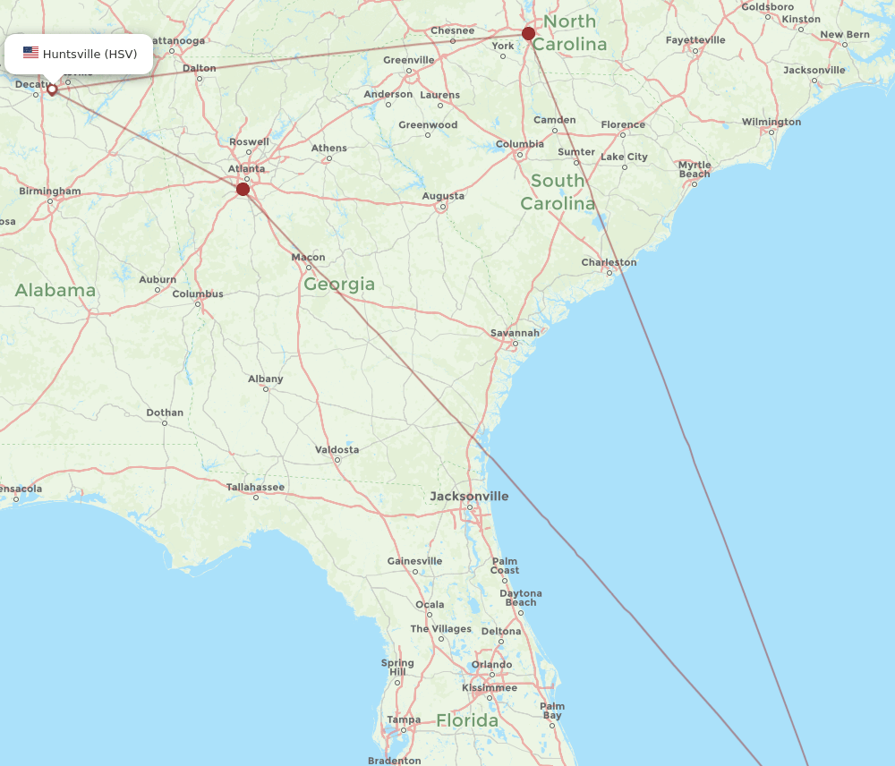 HSV to MHH flights and routes map