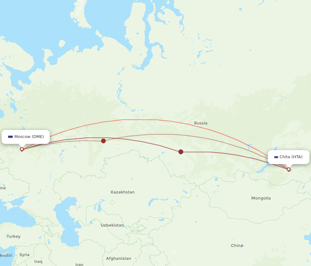 HTA-DME flight routes
