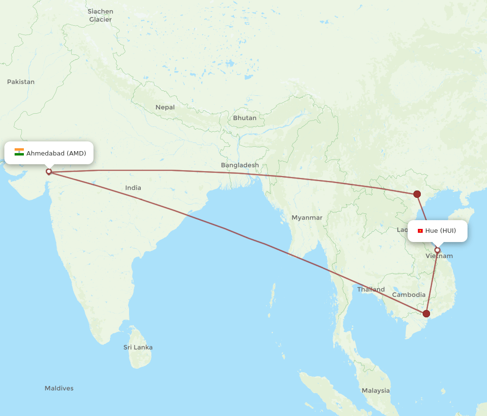 HUI-AMD flight routes