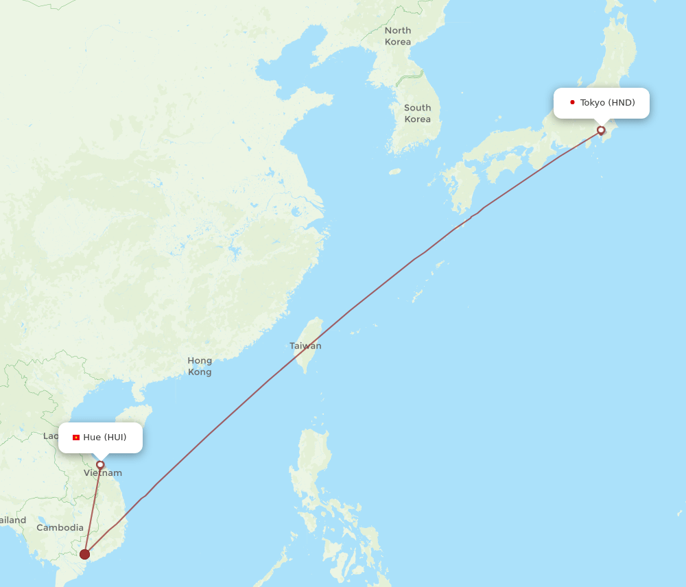 HUI-HND flight routes