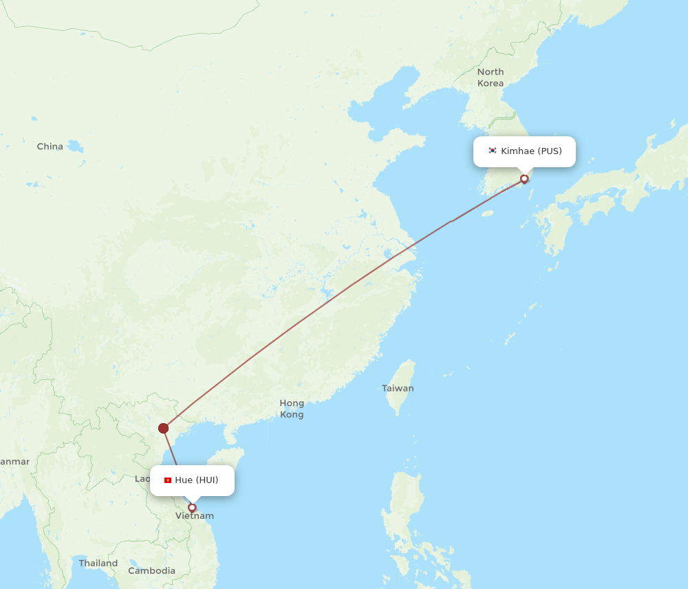HUI-PUS flight routes