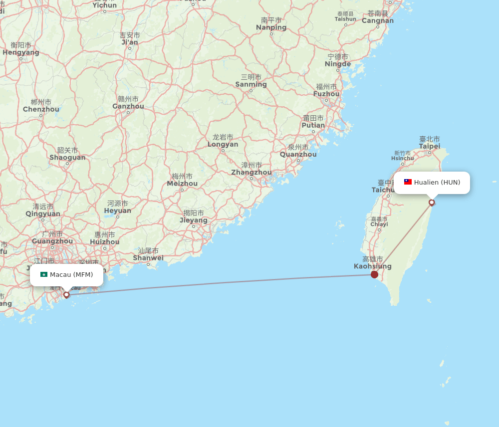 HUN-MFM flight routes