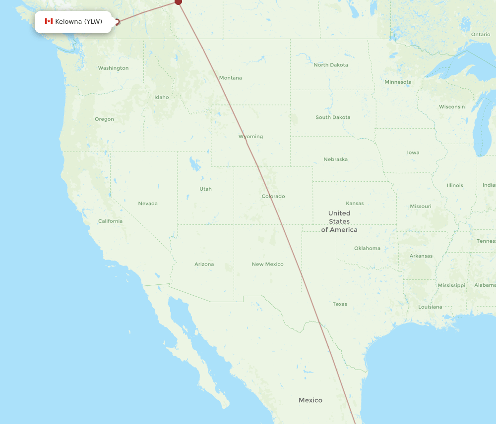 HUX-YLW flight routes