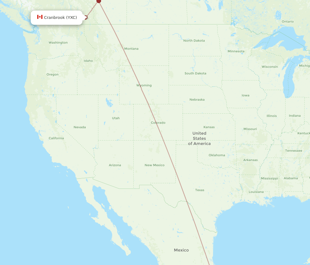 HUX-YXC flight routes