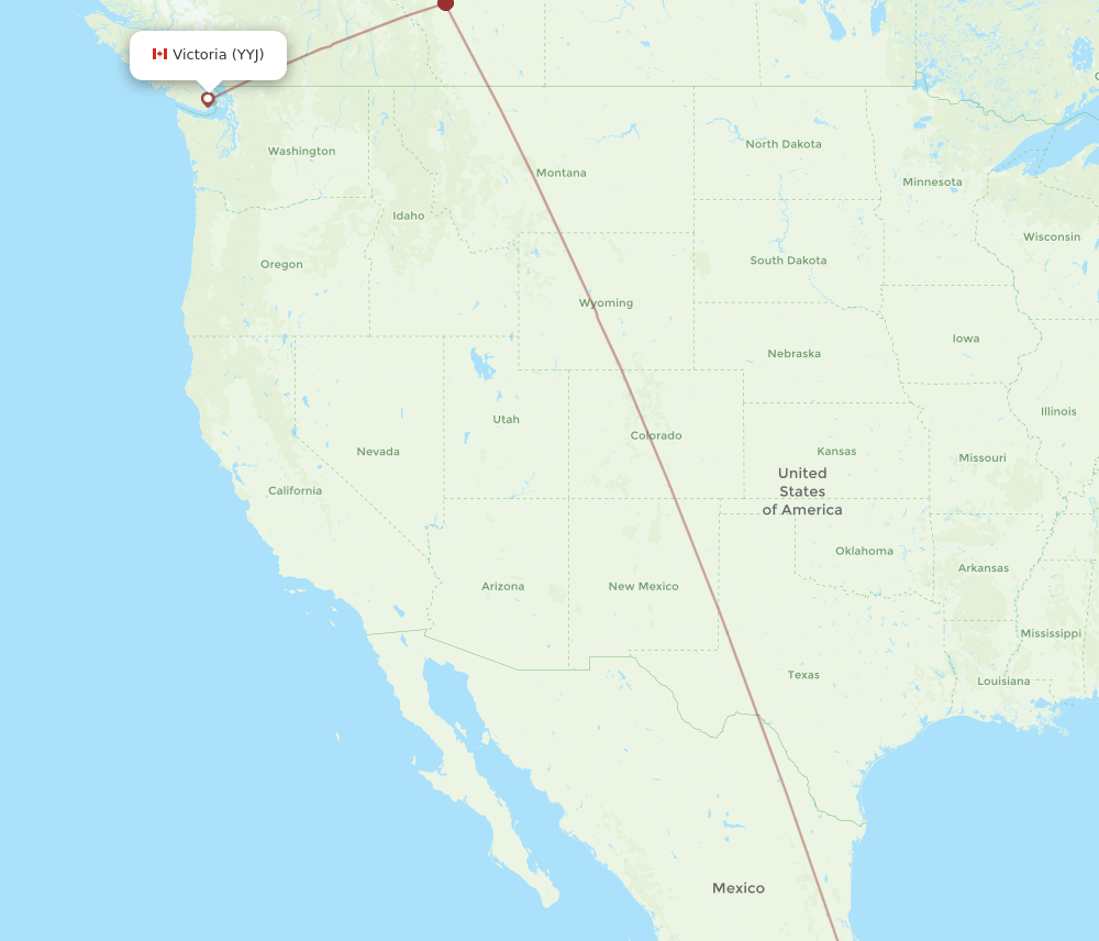 HUX-YYJ flight routes