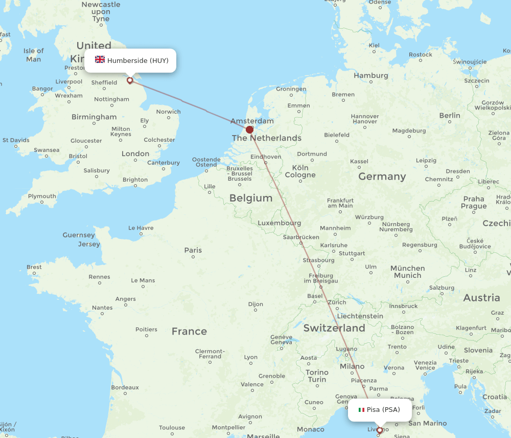 HUY-PSA flight routes
