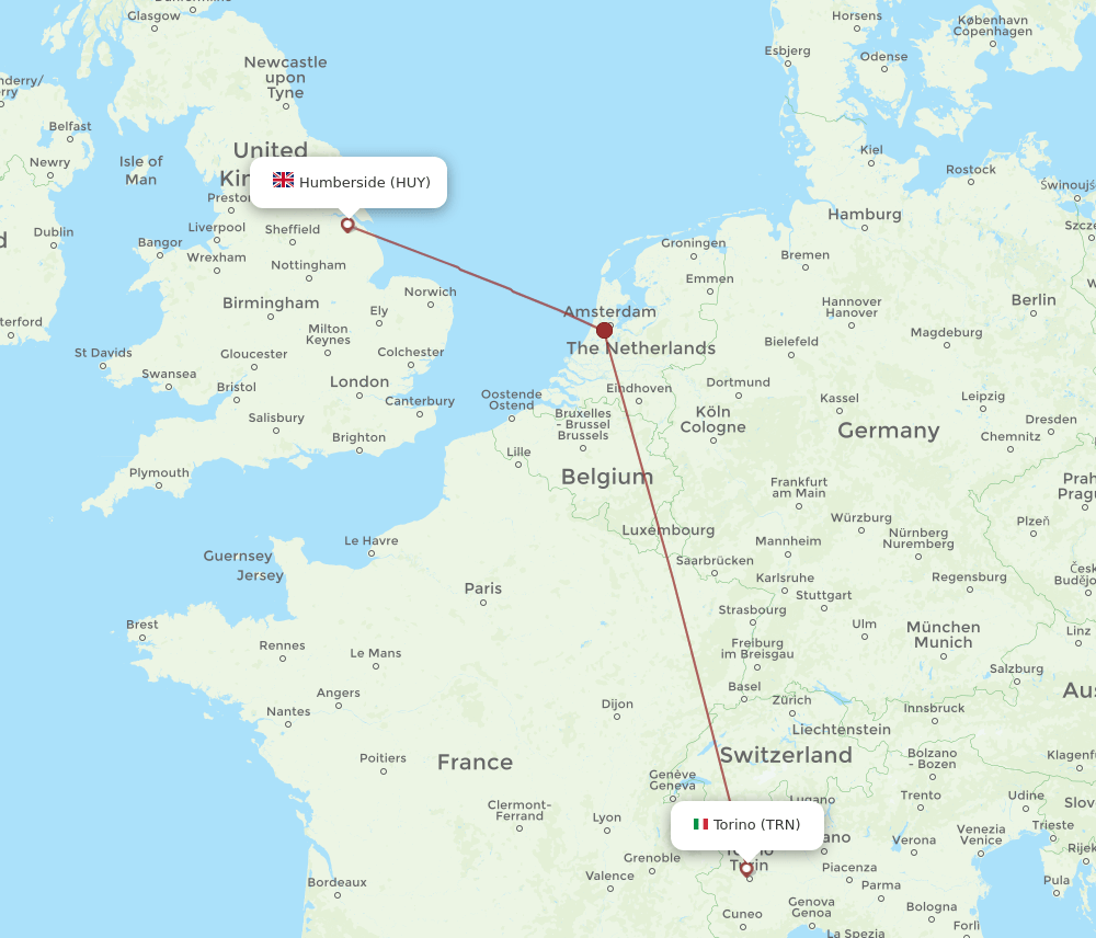 HUY-TRN flight routes