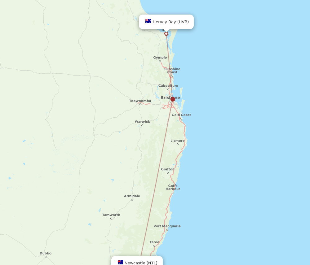 HVB-NTL flight routes