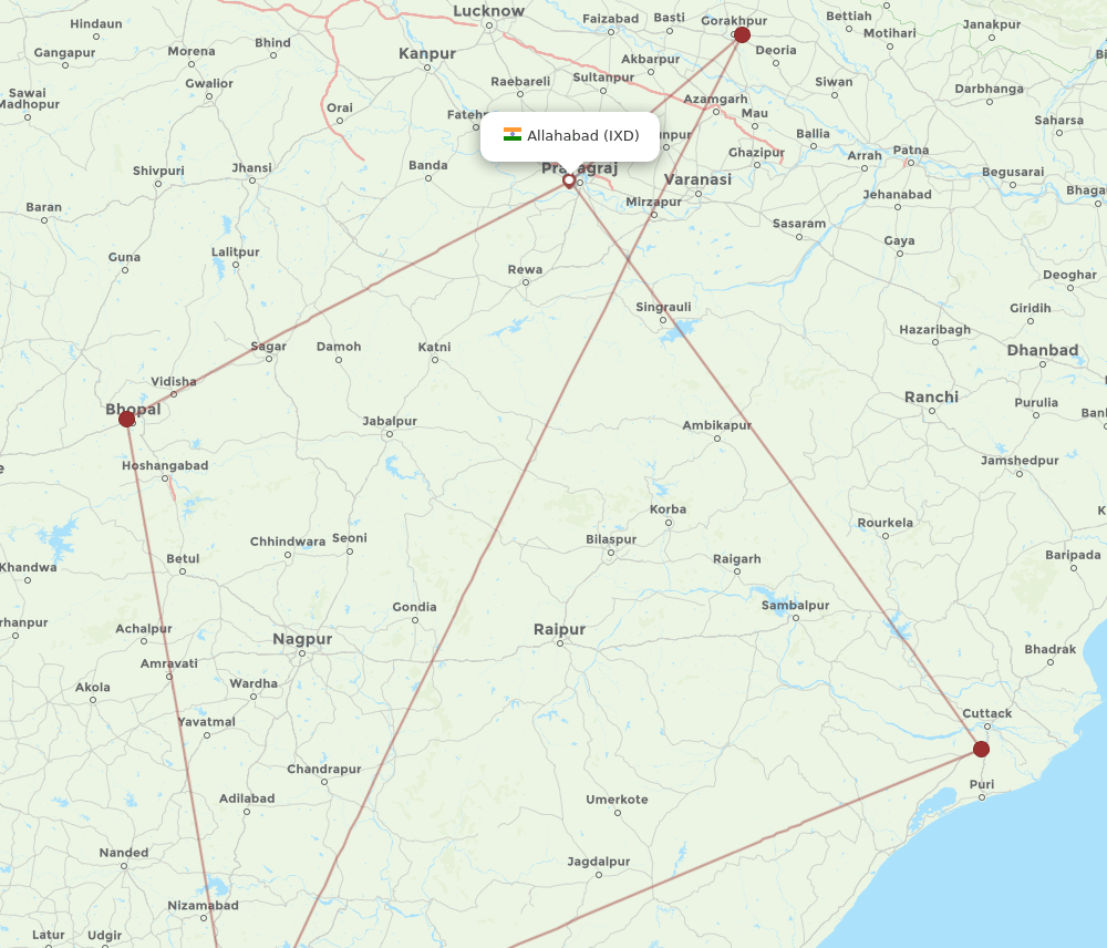 HYD-IXD flight routes