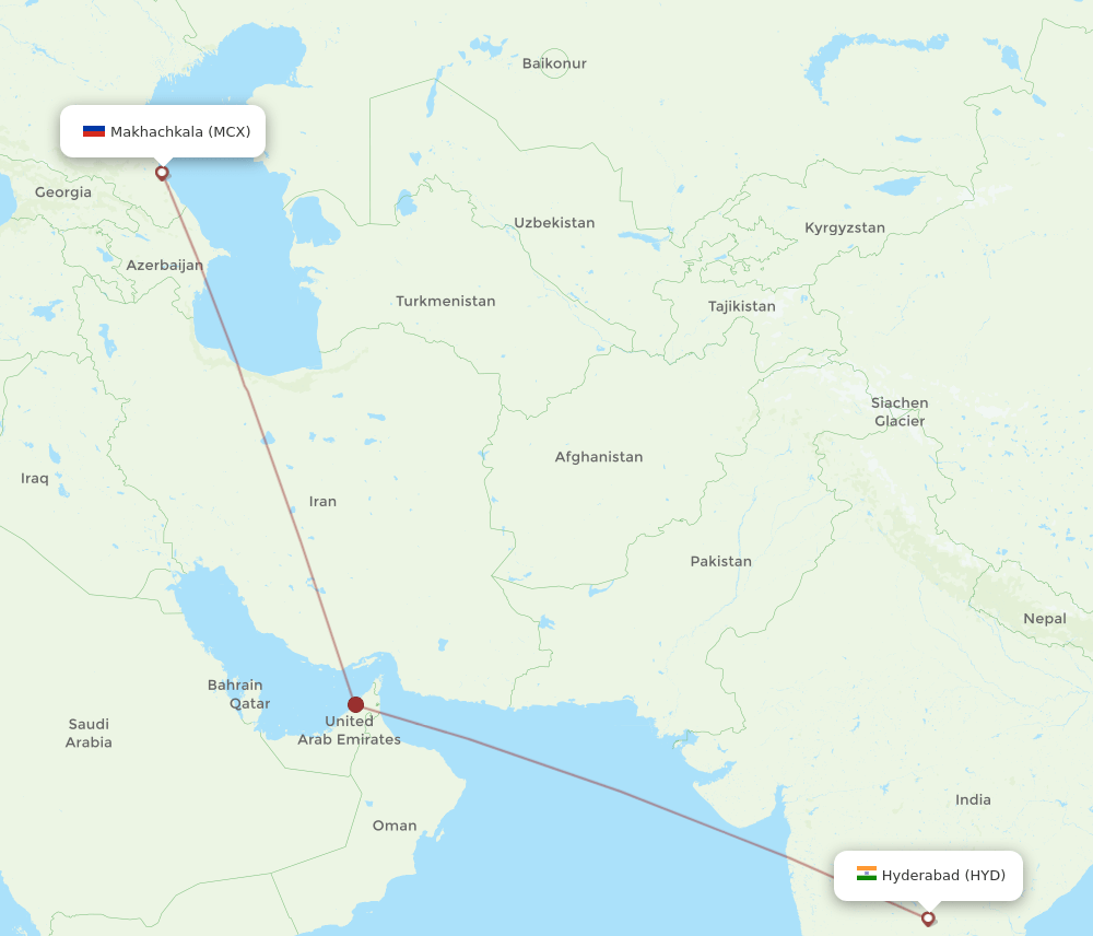 HYD-MCX flight routes