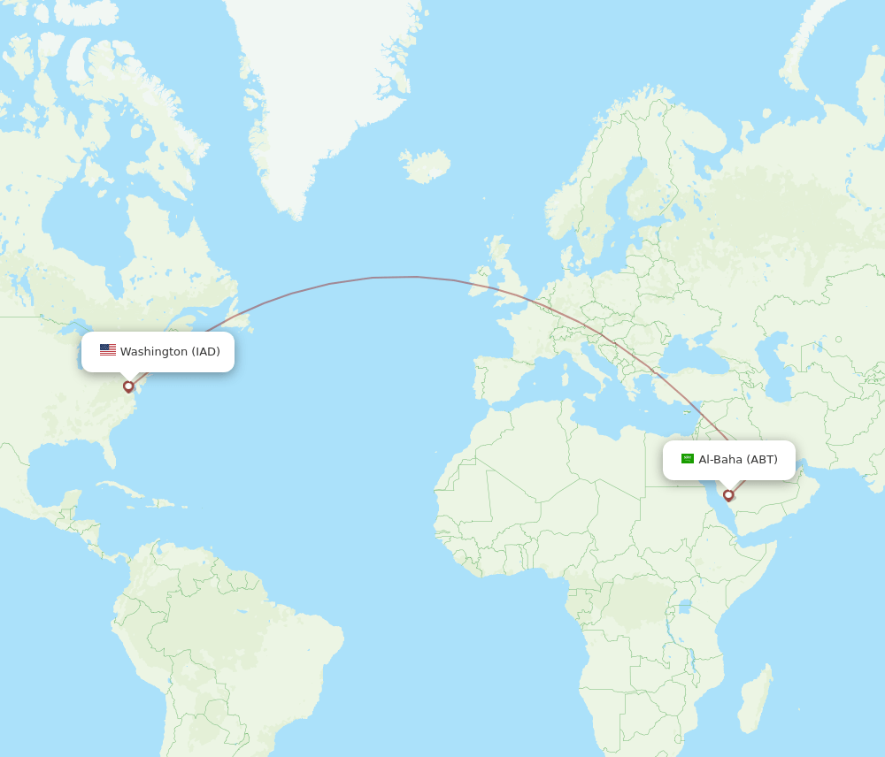 IAD-ABT flight routes