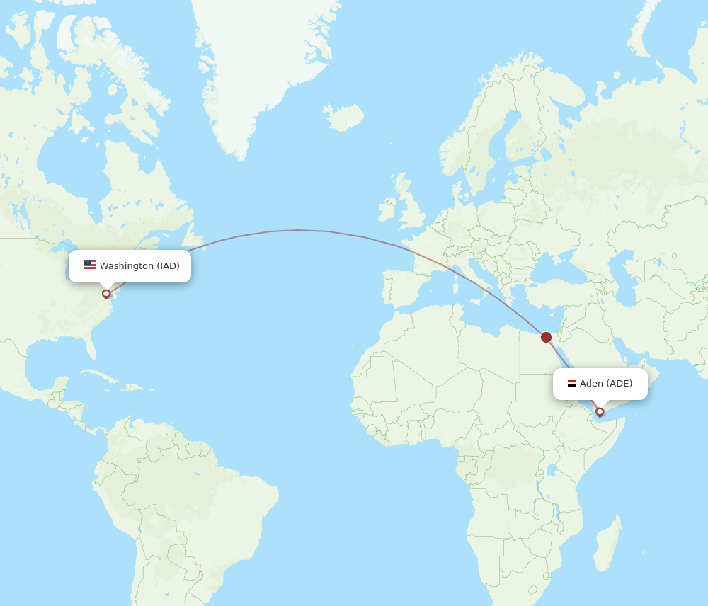 IAD-ADE flight routes