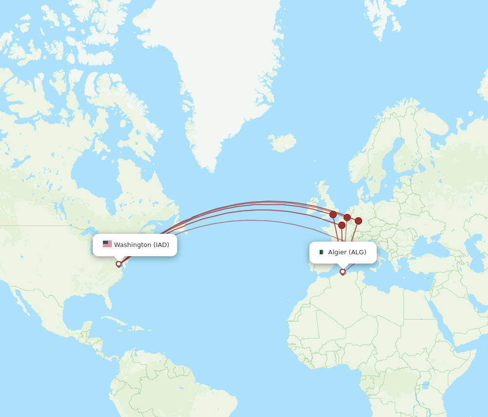 IAD-ALG flight routes