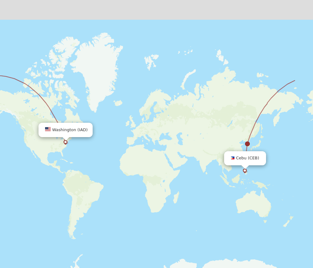 IAD-CEB flight routes
