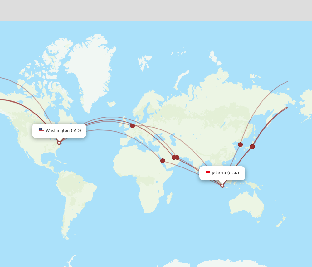 IAD-CGK flight routes