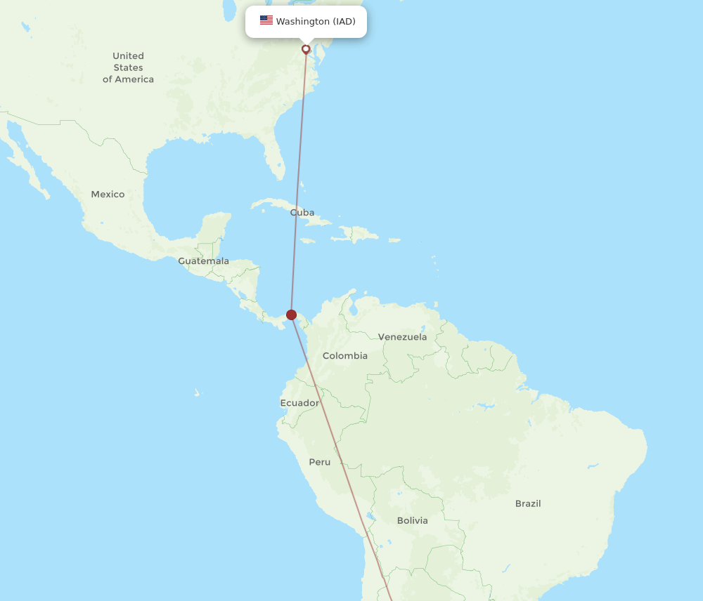 IAD-COR flight routes