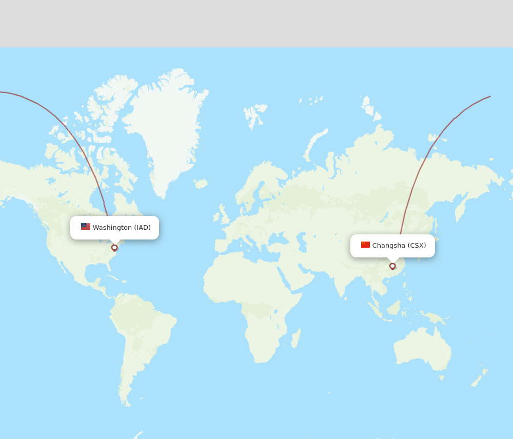 IAD-CSX flight routes