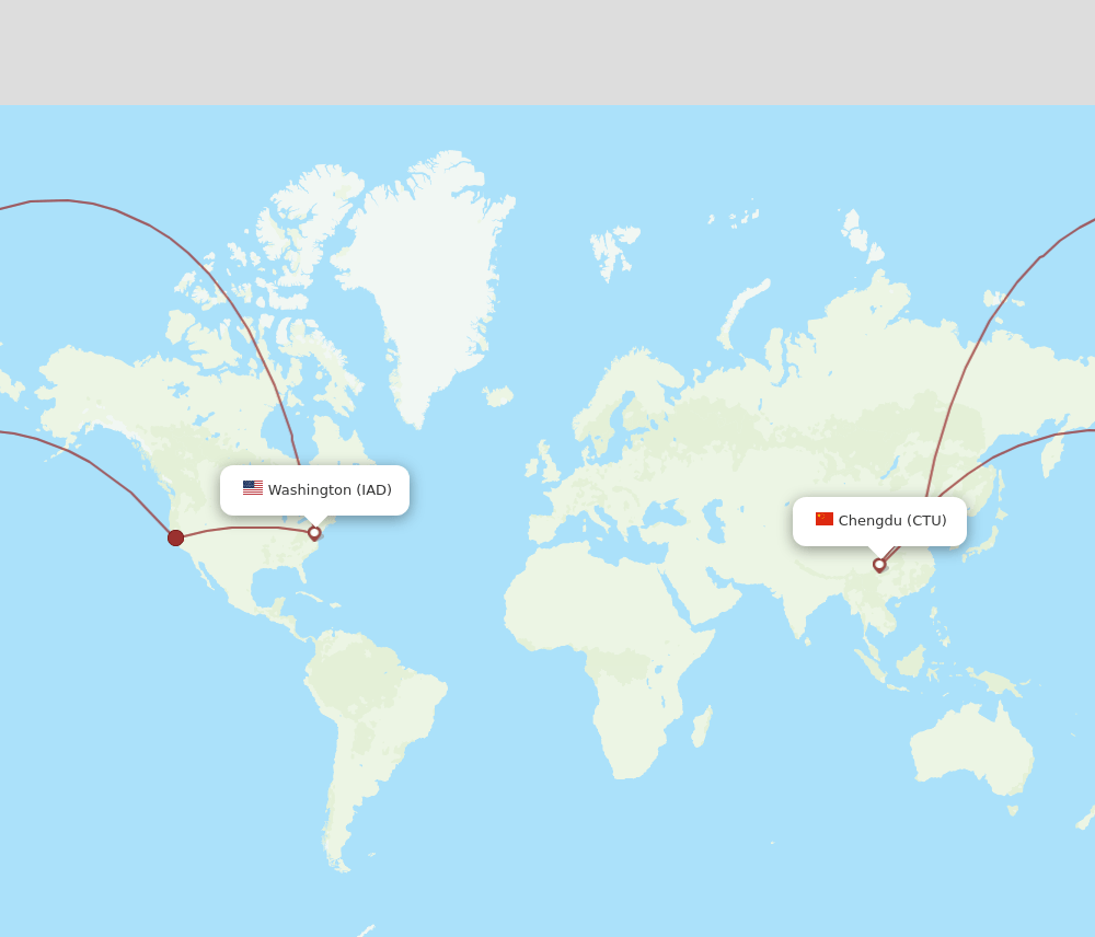 IAD-CTU flight routes