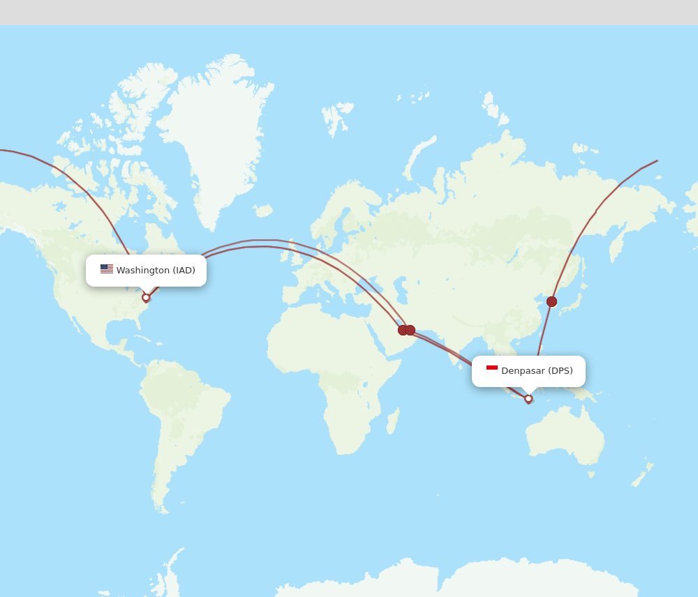 IAD-DPS flight routes