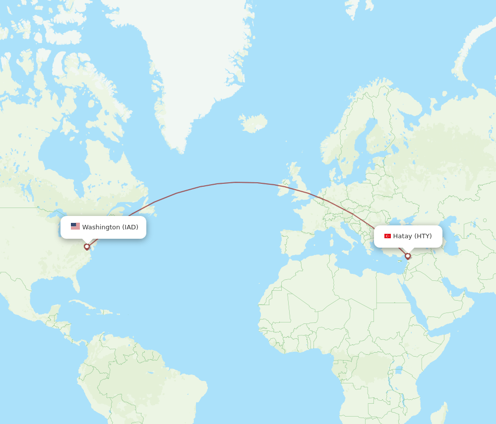 IAD-HTY flight routes