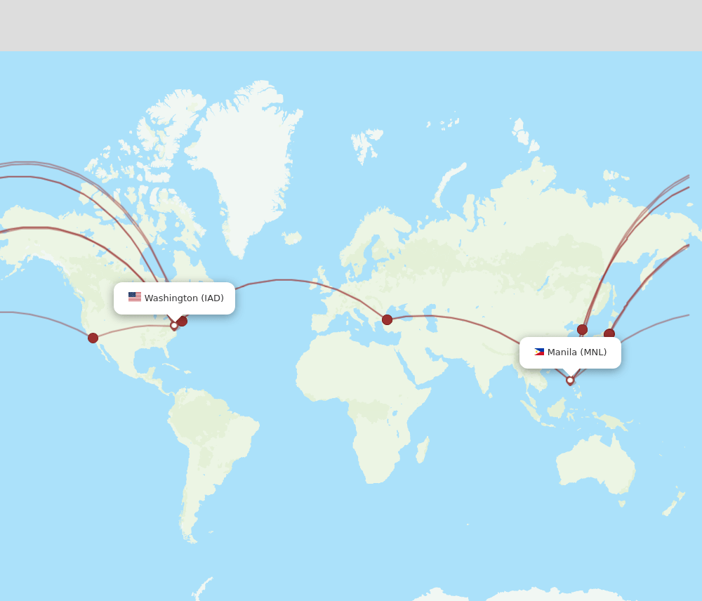 IAD-MNL flight routes