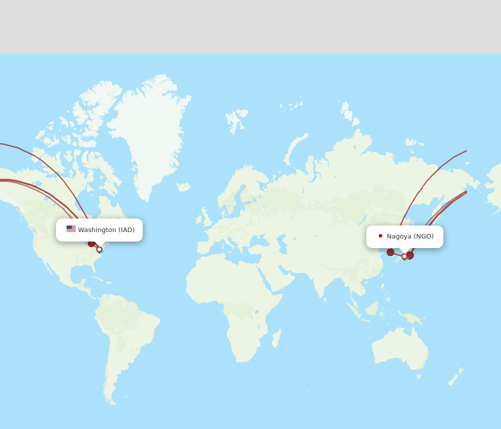 IAD-NGO flight routes