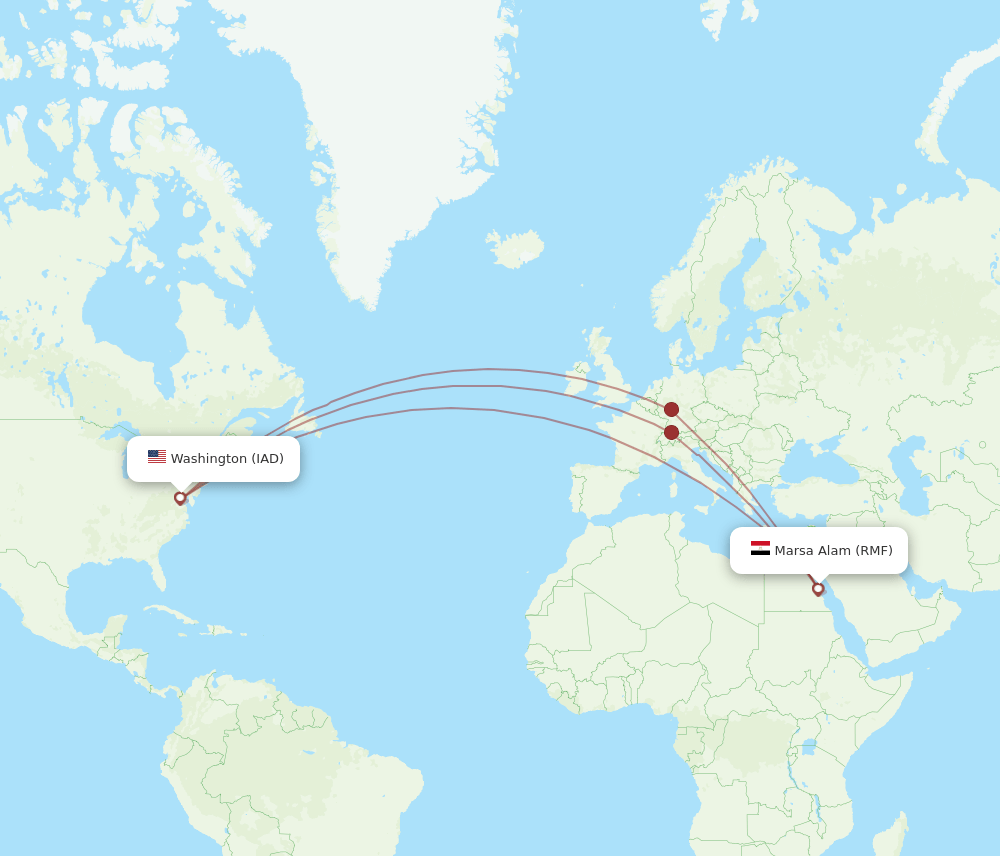 IAD-RMF flight routes