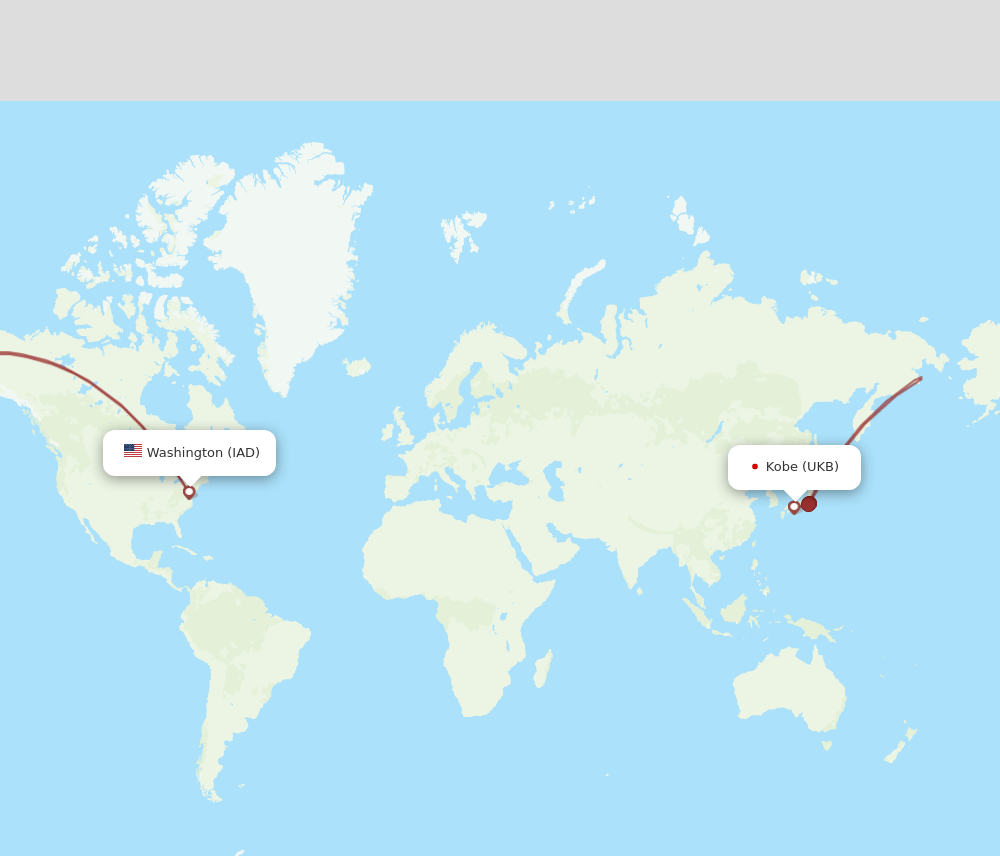 IAD-UKB flight routes