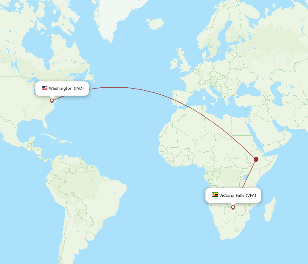 IAD-VFA flight routes