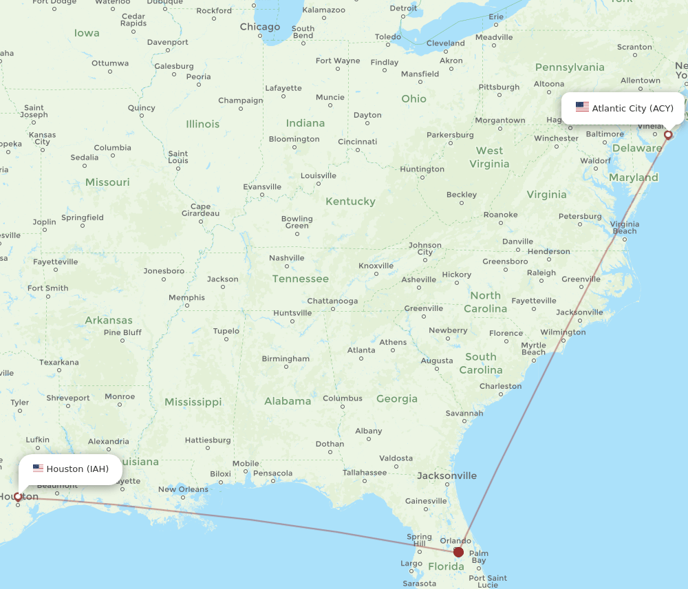 IAH-ACY flight routes