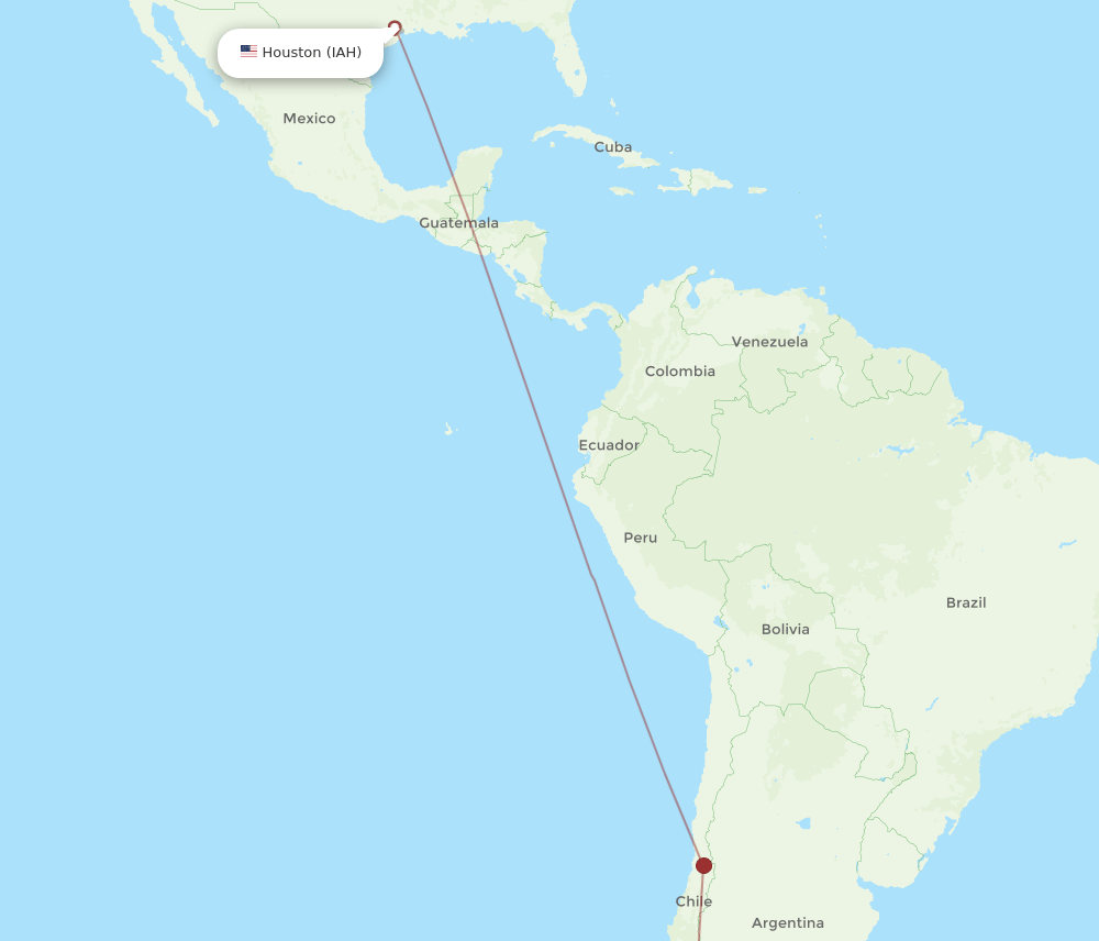 IAH-BBA flight routes
