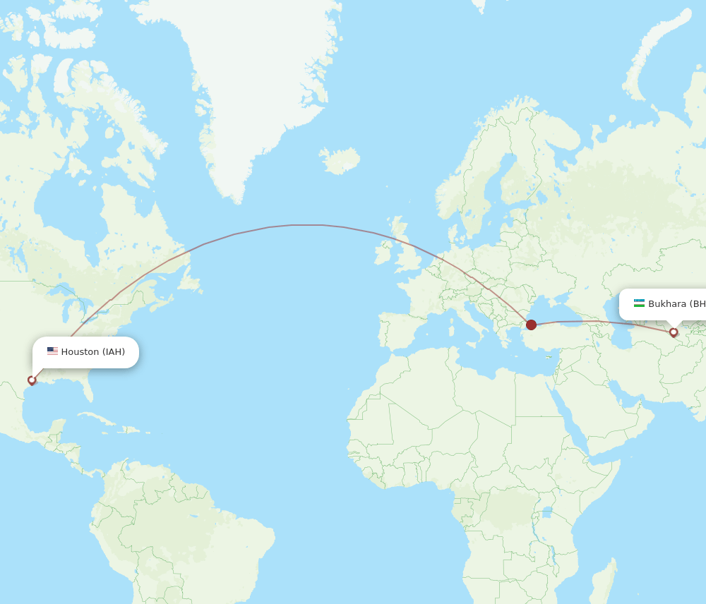 IAH-BHK flight routes