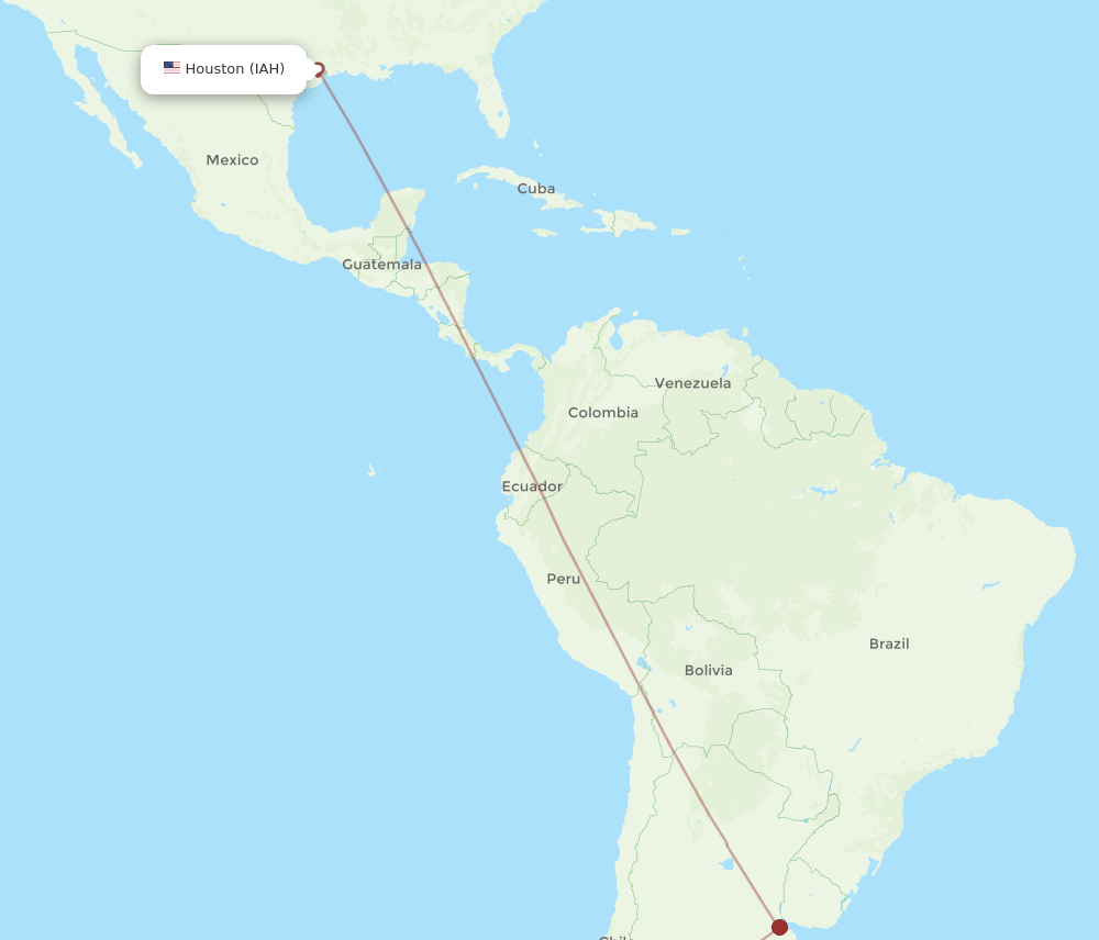 IAH-BRC flight routes