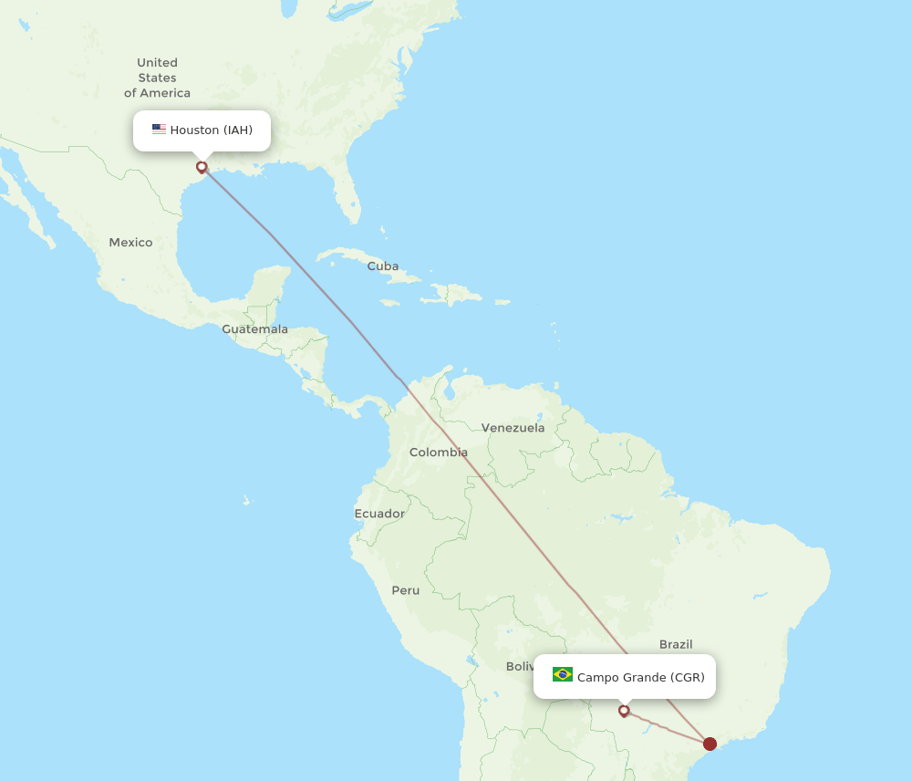 IAH-CGR flight routes