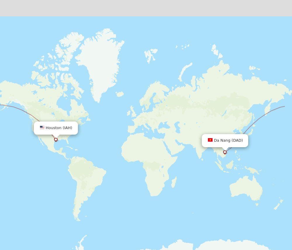 IAH-DAD flight routes