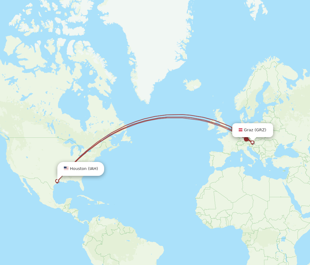IAH-GRZ flight routes