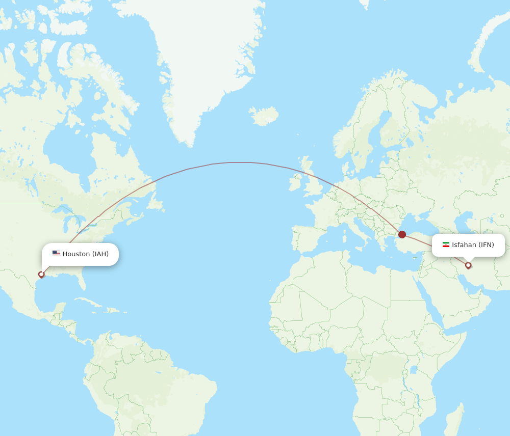 IAH-IFN flight routes