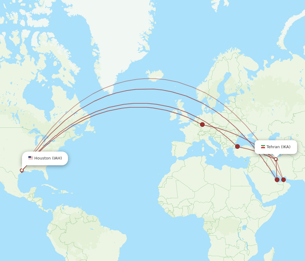 IAH-IKA flight routes